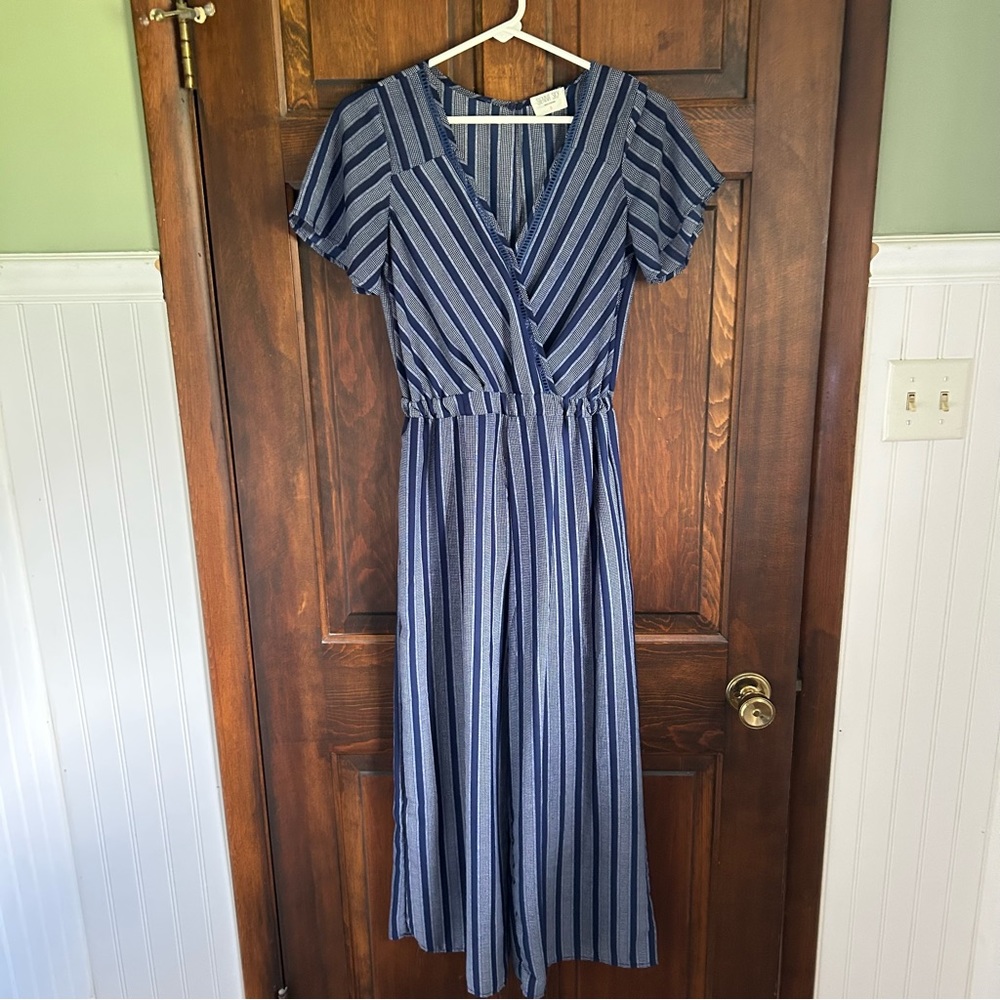 Blue Stripe Jumpsuit
